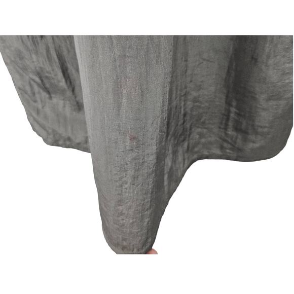 TCEC Womens Dress Size Large Pewter/Gray/Green Shimmery Beading Racer Back - Picture 7 of 9